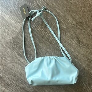 Forever 21 Light Blue Ruched Crossbody Shoulder Bag